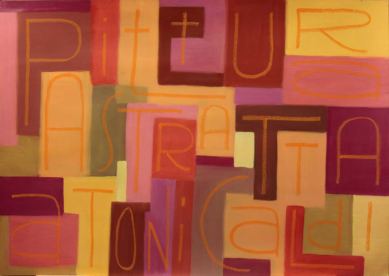 Pittura astratta a toni caldi